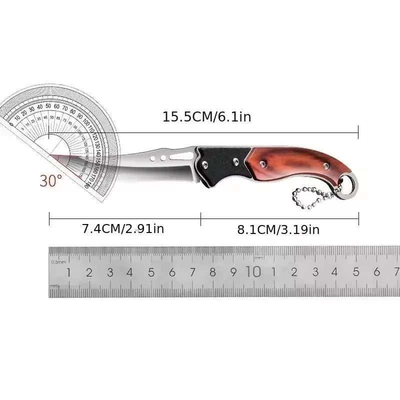 Portable Metal Folding Pocket Knife – Mini EDC Outdoor & Keychain Utility Knife