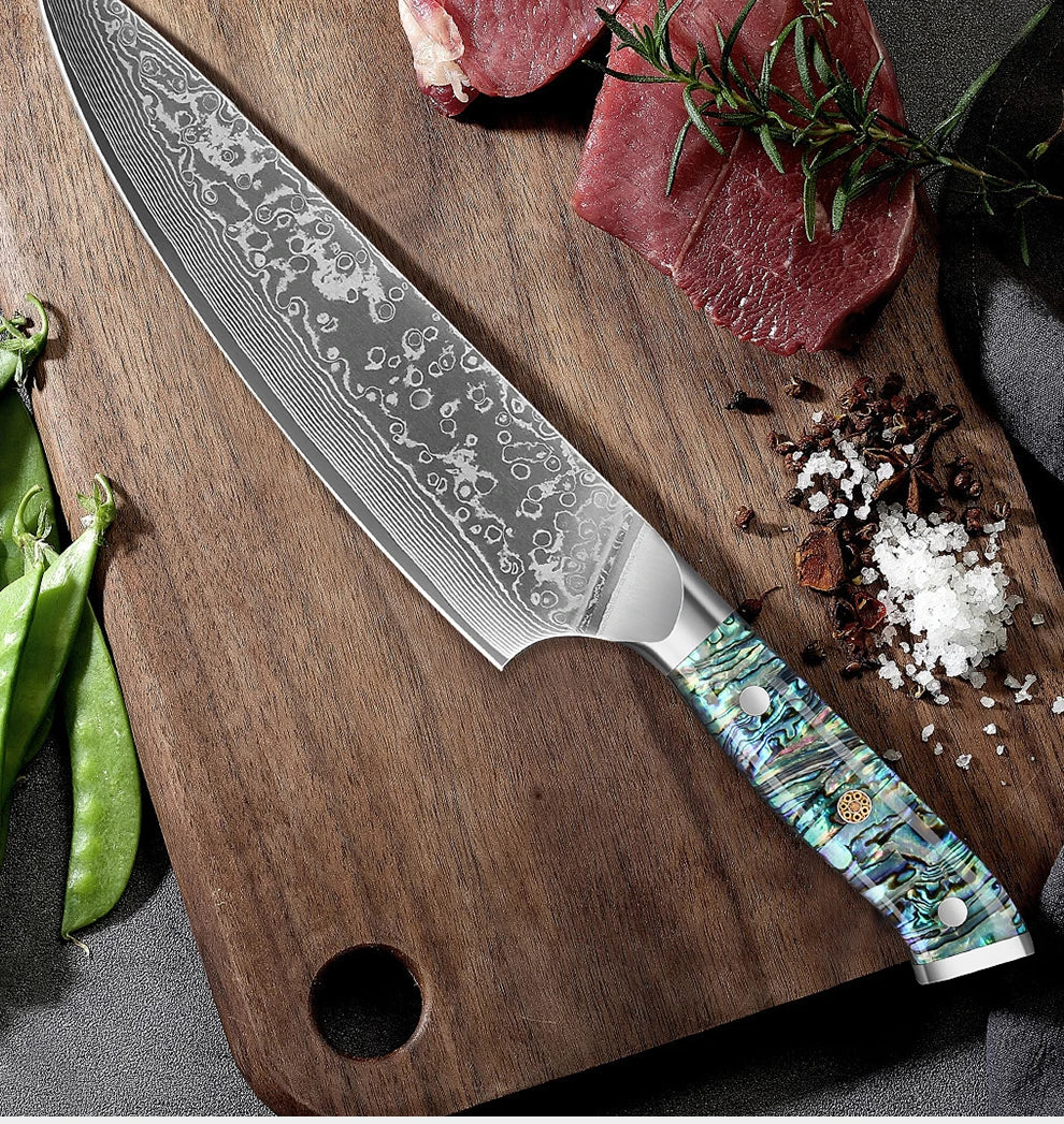 67 Layer Damascus Steel Kitchen Knife Set – Japanese VG10 Style Chef & Vegetable Knives