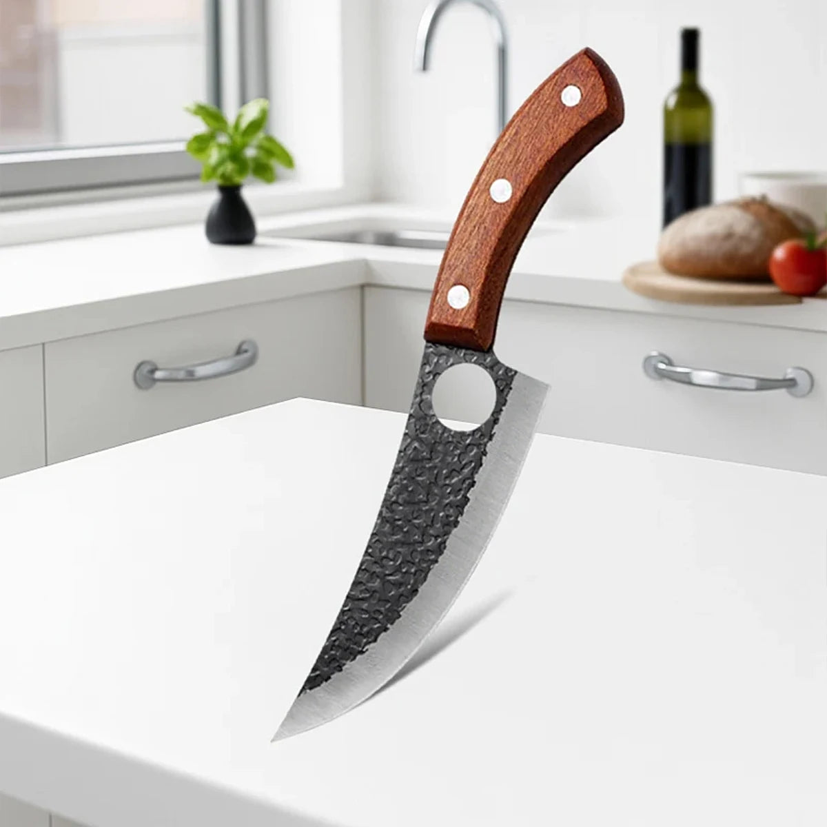 Professional Hand Forged Butcher Knife – Full Tang Stainless Steel Boning & Meat Cutter