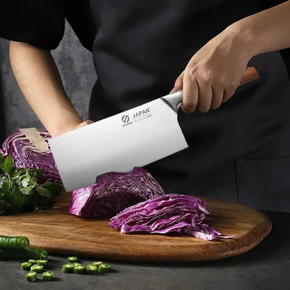 Japanese Kitchen Knife Set – Chef, Santoku, Cleaver, Fillet & Sushi Knives