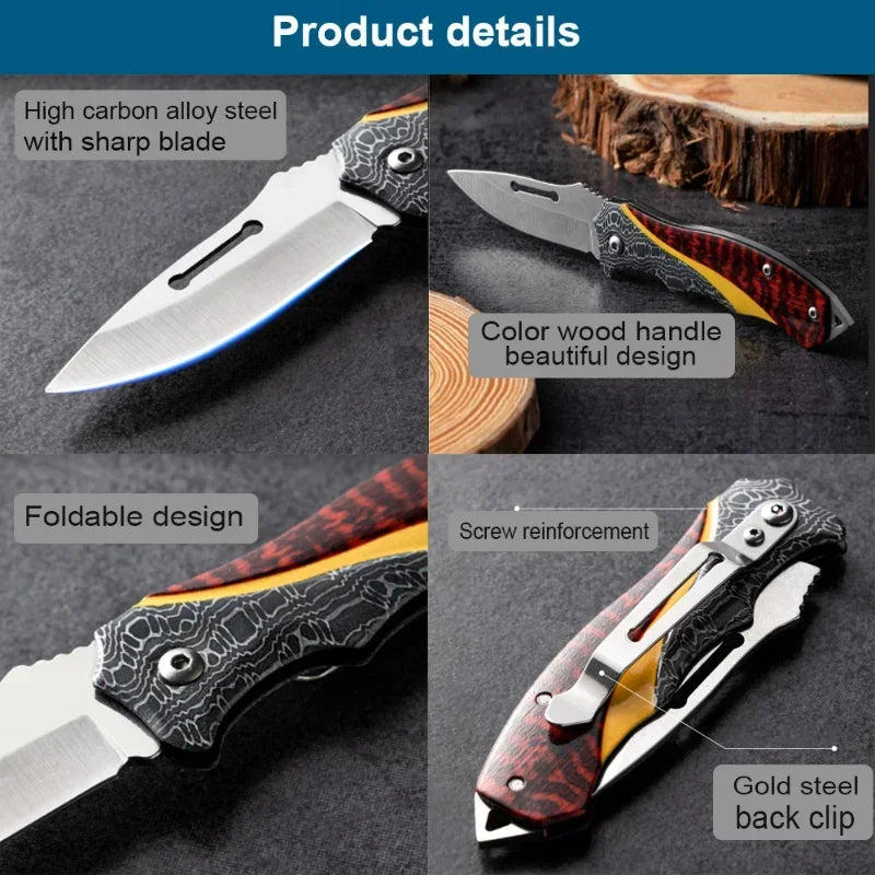 High Hardness Multifunctional Folding Pocket Knife – Outdoor, Hunting & Fishing EDC Knife