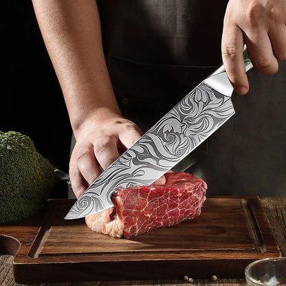 Japanese Chef Knife Damascus Pattern – Premium Kitchen Utility Knife