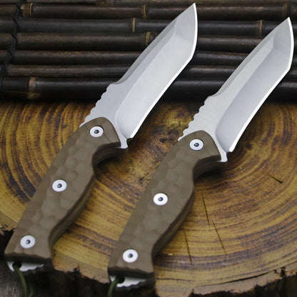 Outdoor Survival Knife with 440C Steel Blade – Full Tang Bushcraft & Camping Knife