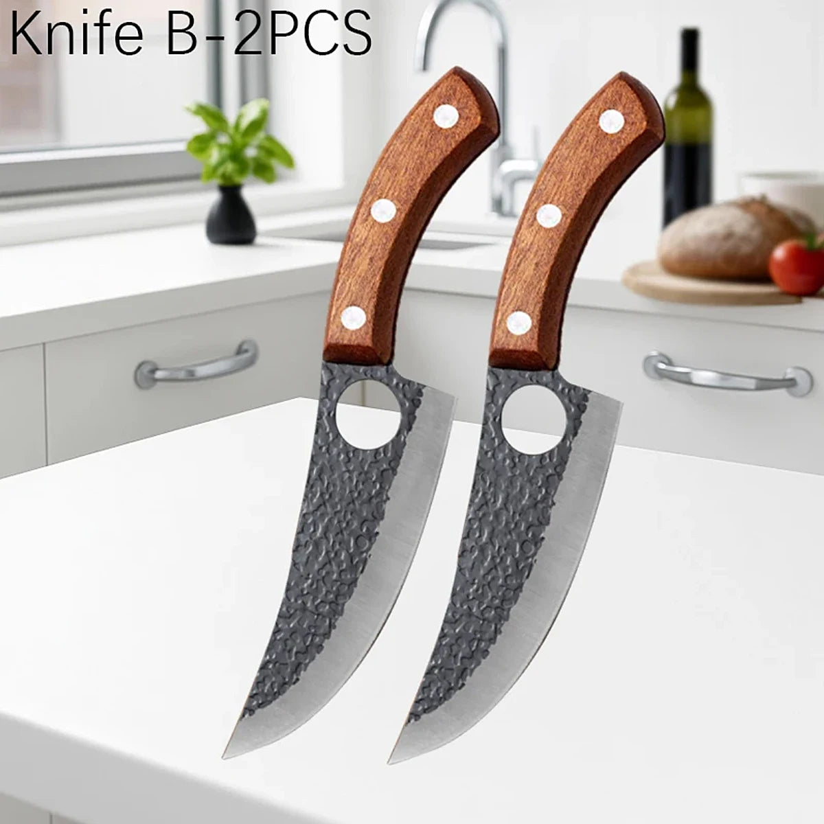 Professional Hand Forged Butcher Knife – Full Tang Stainless Steel Boning & Meat Cutter