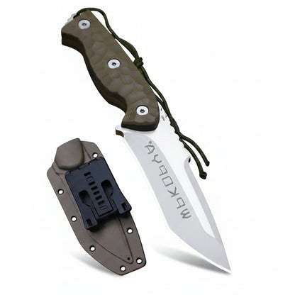 Outdoor Survival Knife with 440C Steel Blade – Full Tang Bushcraft & Camping Knife