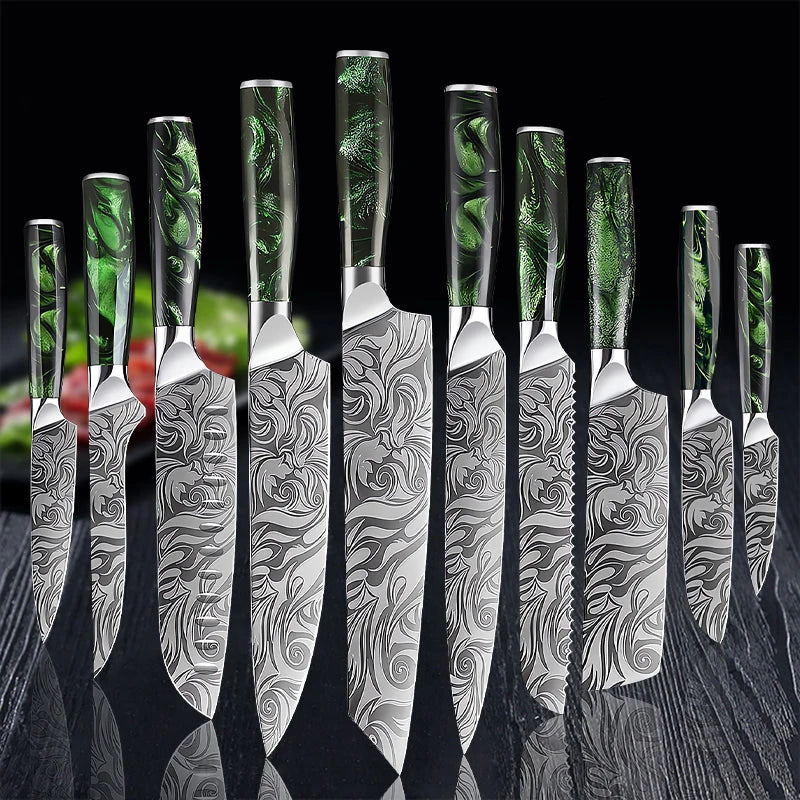 Japanese Chef Knife Damascus Pattern – Premium Kitchen Utility Knife