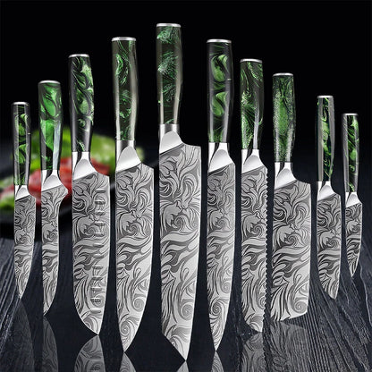 Japanese Chef Knife Damascus Pattern – Premium Kitchen Utility Knife