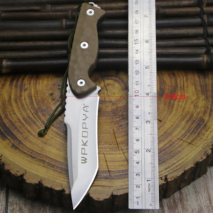 Outdoor Survival Knife with 440C Steel Blade – Full Tang Bushcraft & Camping Knife