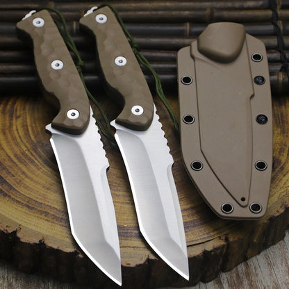 Outdoor Survival Knife with 440C Steel Blade – Full Tang Bushcraft & Camping Knife