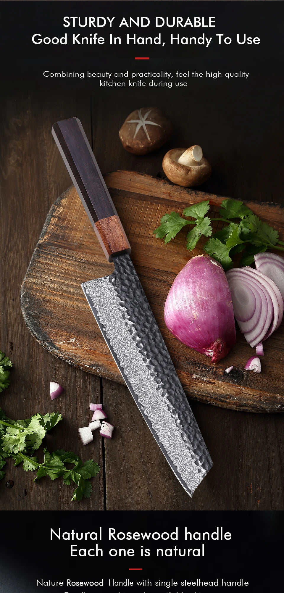 8.2" Damascus Kiritsuke Knife – Japanese VG10 Chef Knife