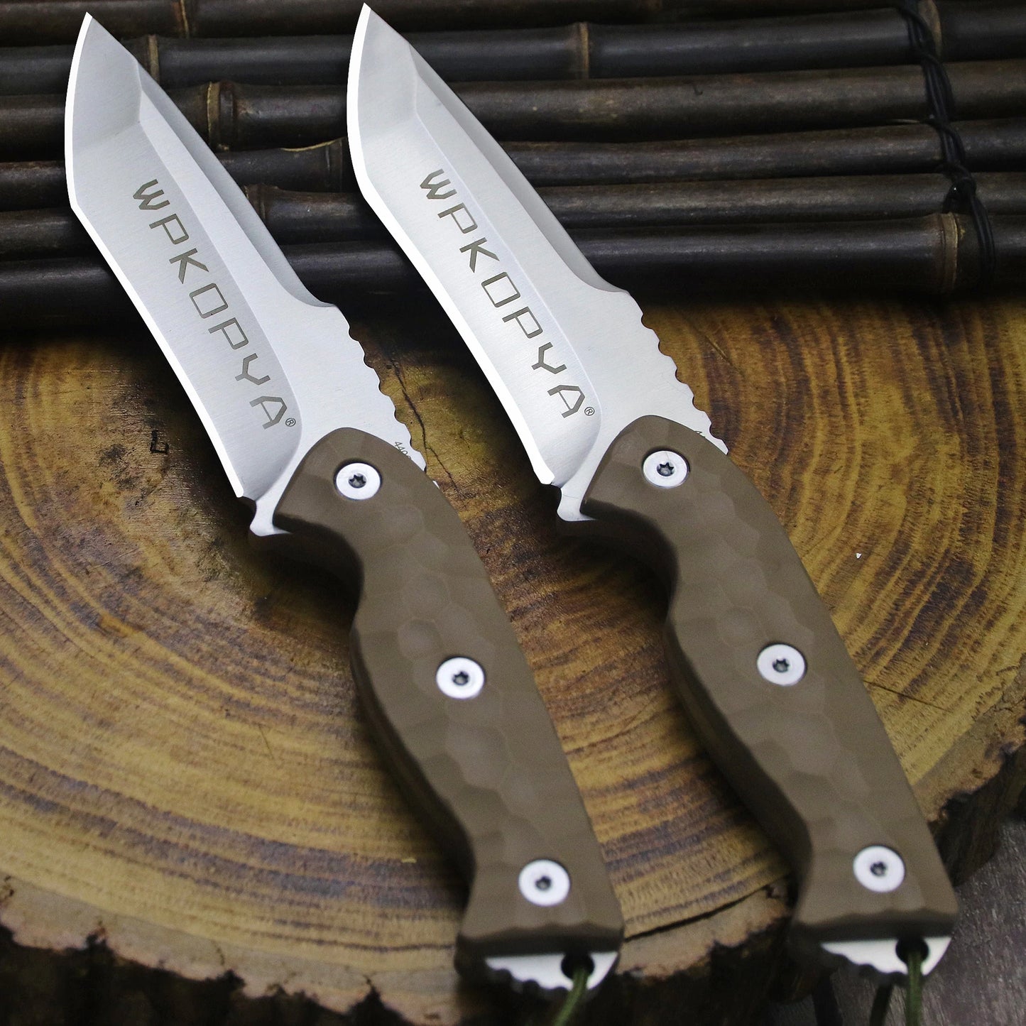 Outdoor Survival Knife with 440C Steel Blade – Full Tang Bushcraft & Camping Knife
