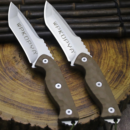 Outdoor Survival Knife with 440C Steel Blade – Full Tang Bushcraft & Camping Knife