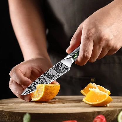 Japanese Chef Knife Damascus Pattern – Premium Kitchen Utility Knife