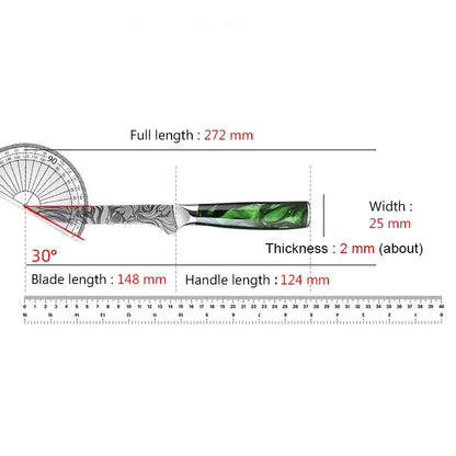 Japanese Chef Knife Damascus Pattern – Premium Kitchen Utility Knife