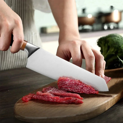 Japanese Kitchen Knife Set – Chef, Santoku, Cleaver, Fillet & Sushi Knives