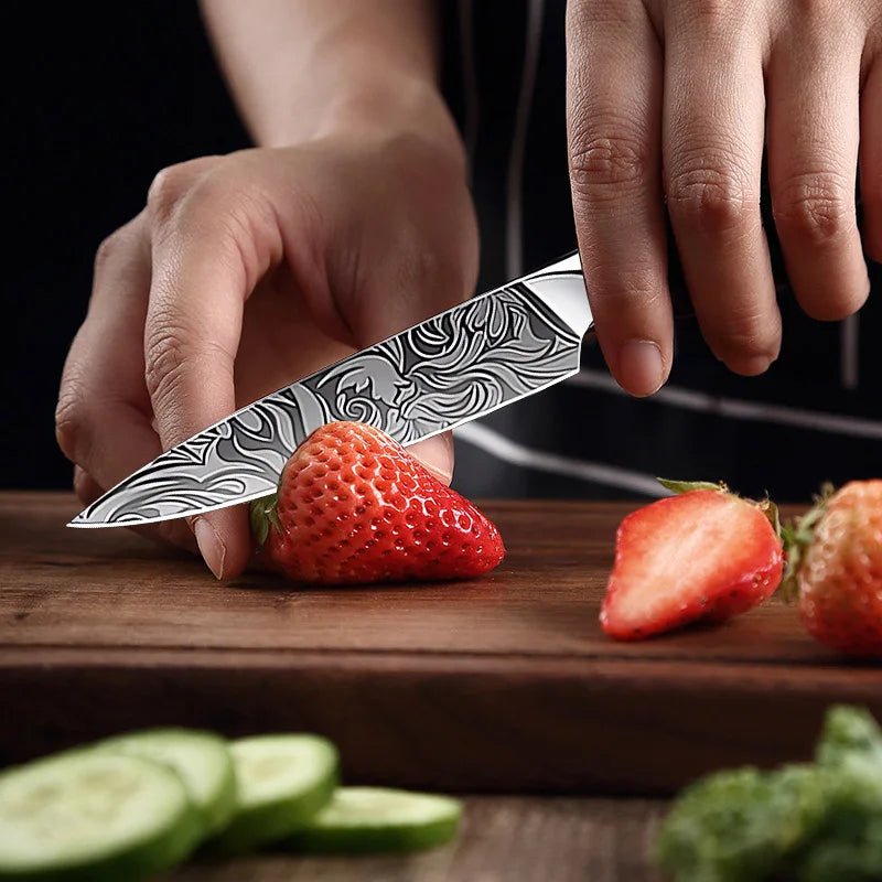 Japanese Chef Knife Damascus Pattern – Premium Kitchen Utility Knife