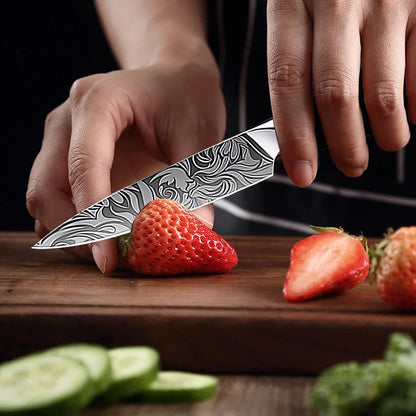 Japanese Chef Knife Damascus Pattern – Premium Kitchen Utility Knife